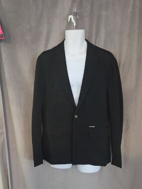 Men's NWOT Size Large Manfinity Black Single-Button Notch Lapel Blazer
